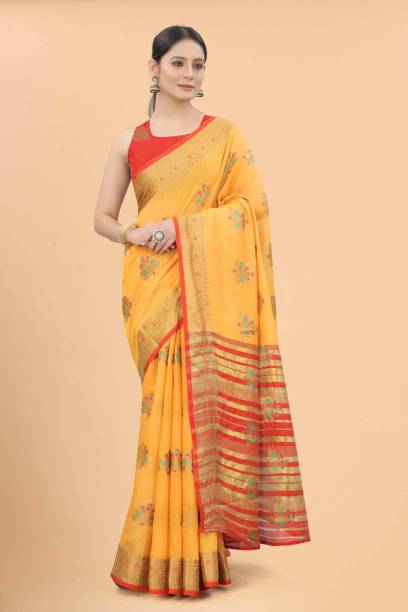 Woven Bollywood Pure Cotton Saree Price in India