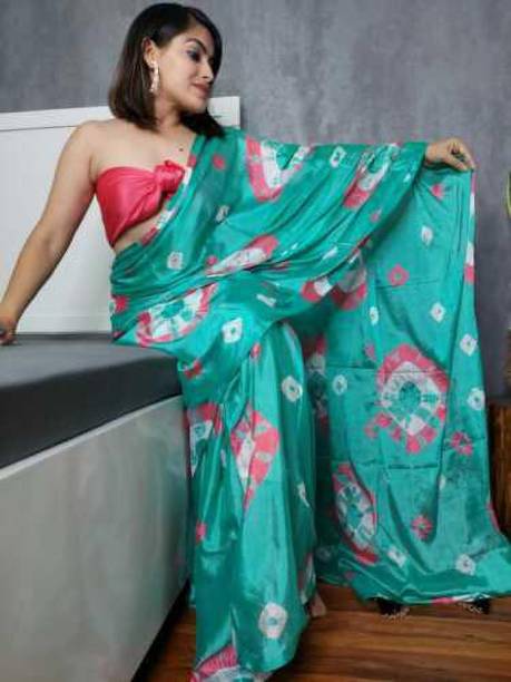 Printed, Digital Print, Geometric Print, Woven, Graphic Print, Floral Print Bollywood Silk Blend, Pure Silk Saree Price in India
