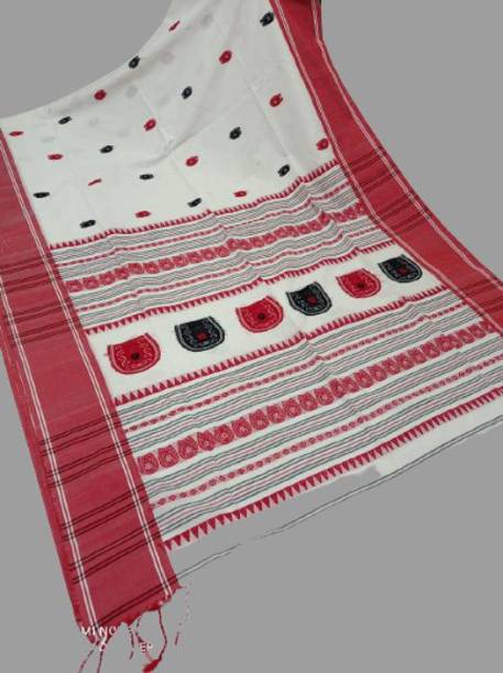 BENGAL WEAVERS Woven Handloom Pure Cotton Saree