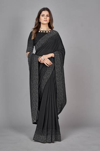 Embellished Chanderi Pure Silk Saree Price in India