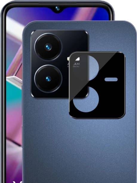 lazzymoby Camera Lens Protector for VIVO Y22, 3D Glossy Finish, Proper Fitting