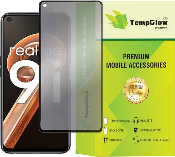TempGlow Edge To Edge Tempered Glass for Realme 9i Privacy