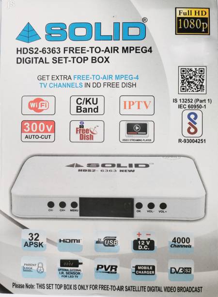 Solid New Mpeg-4 HD -6363 Set-Top-Box for Free to Air C...