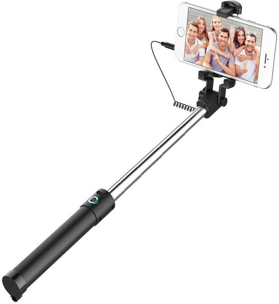 Megaloyalty Top WIRED HANDHELD MONOPOD FOR PHONE HOLDER OR PHOTOGRAPHY VIDEO RECORDING YOUTUBE REELS & CAPUTURE Cable Selfie Stick
