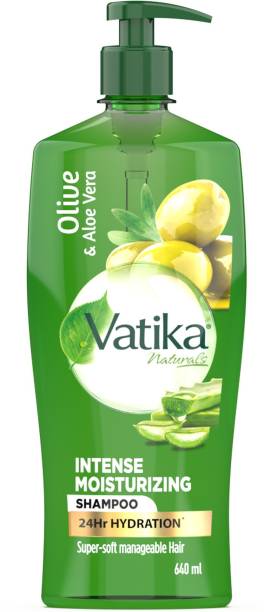 DABUR VATIKA Intense Moisturising Shampoo | Olive & Aloe Vera, No Parabens/Silciones
