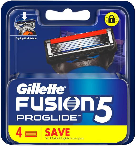 Gillette Fusion Proglide 5-Bladed Cartridges with Lubra...