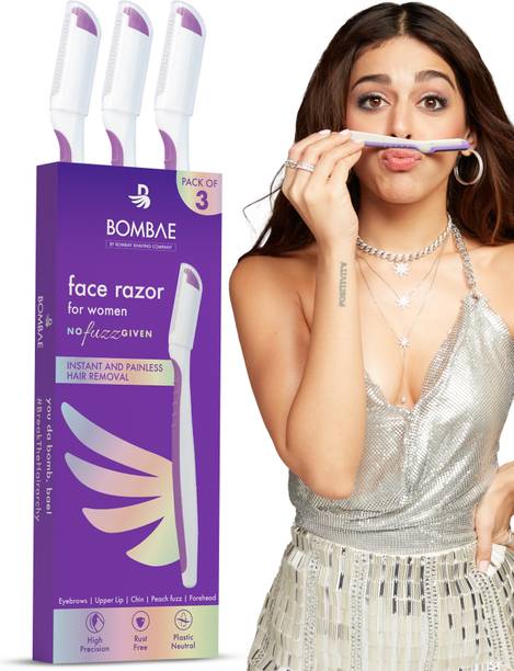 Bombae Face Razor For Women | For Easy & Safe Facial Hair Removal and Eyebrow Shaper