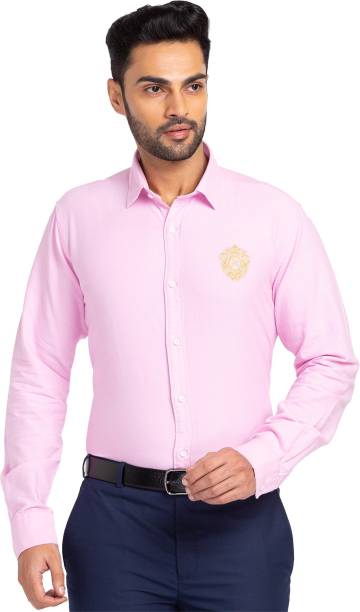 Men Slim Fit Self Design Casual Shirt Price in India