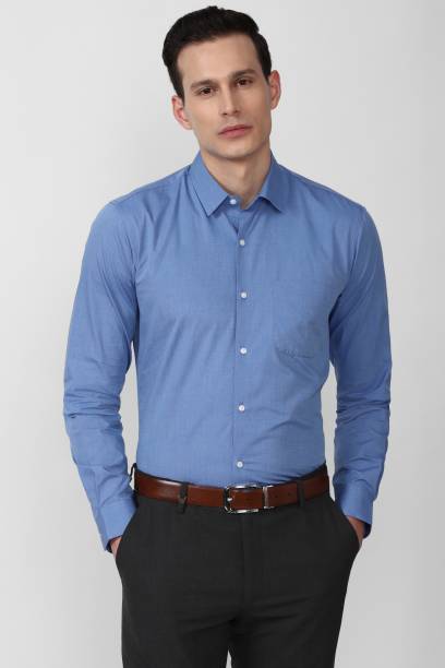 Men Regular Fit Self Design Formal Shirt Price in India