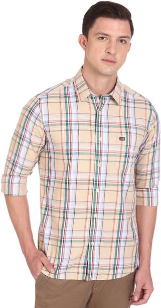 Men Slim Fit Checkered Casual Shirt Price in India