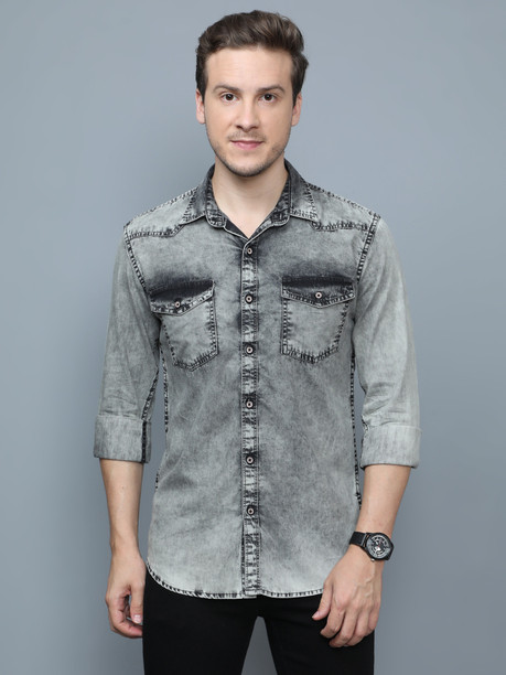 plain denim shirt