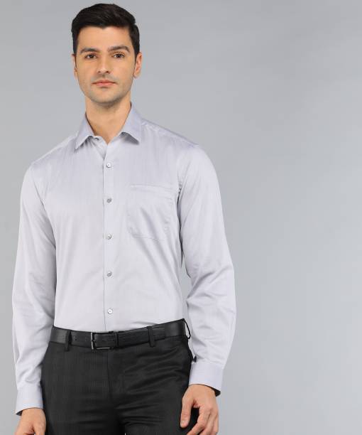 ARROW Men Solid Formal Grey Shirt