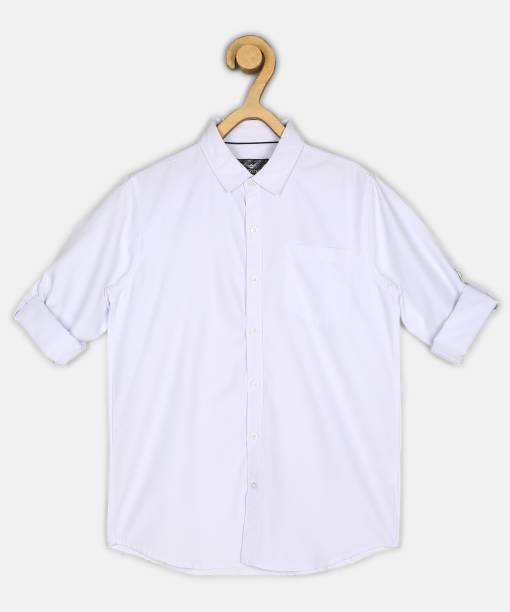 METRONAUT by Flipkart Boys Solid Casual White Shirt