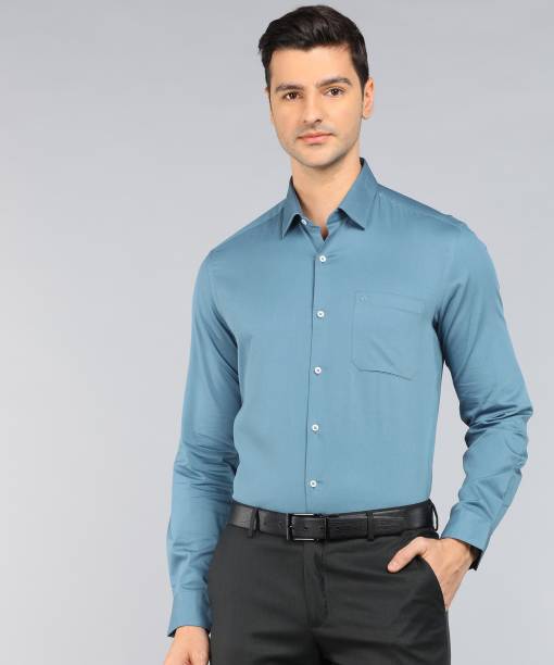 ARROW Men Self Design Formal Dark Blue Shirt