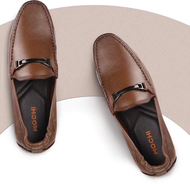 mochi tan loafers