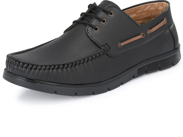 Flipkart shoes black leather clearance