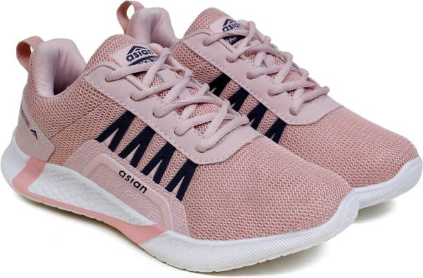 asian Asian Bouncer,Tokyo-01 sports shoes for women | Running shoes for girls stylish latest design new fashion |casual sneakers for ladies | Lace up Lightweight pink shoes for jogging, walking, gym & party Running Shoes For Women