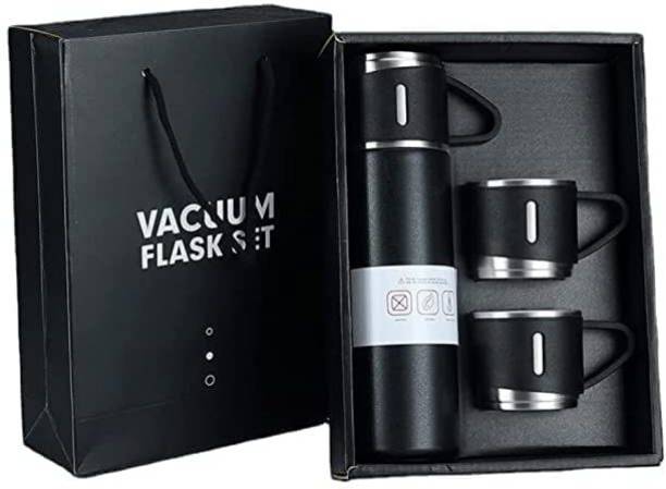 SVJ 500ml Vacuum Flask Set Travel Mug Vacuum Cup Thermos Reusable Drinks Bottles Cup 500 ml Flask