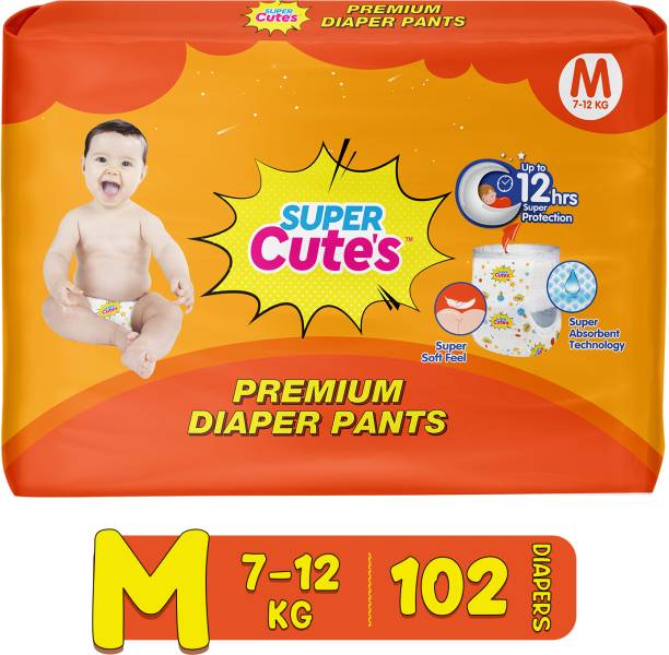 Super Cute's Wonder Pullups Soft Feel Diaper Pant with Super Absorbent & Leak Lock Technology - M