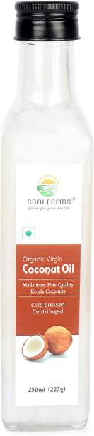 Soni Farms ORGANIC VIRGIN COCONUT OIL (250 ML) Coconut Oil Glass Bottle
