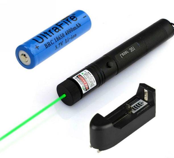 Me-billa 500mW Rechargeable Green Laser Pointer Party Pen Disco Light 5 Mile + Battery