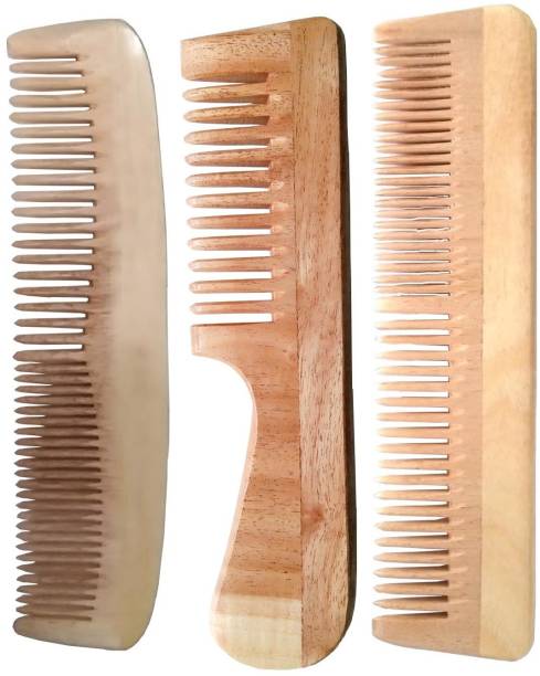 URBBAN Neem Wooden Hair Comb COMBO