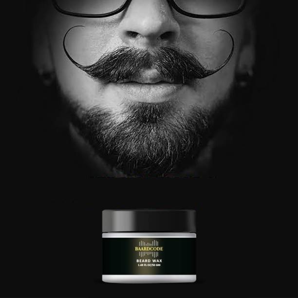 BaardCode Mustache & Beard wax for strong hold with Vitamin - E , 50Gm Beard Gel