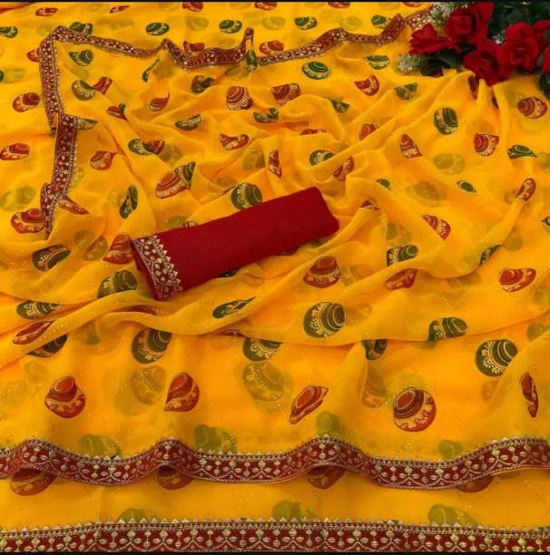 Dyed Banarasi Art Silk Saree Price in India