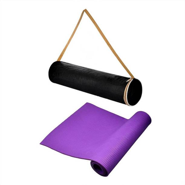 YFMATS YFM 6MM(PURPLE WITH COVER )Best Quality and Anti slip Eva Purple 6 mm Yoga Mat