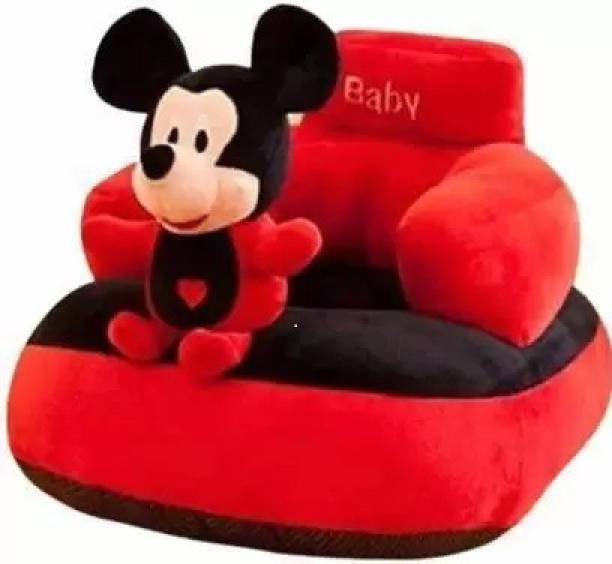 RIDDHI Mickey Mouse Shape Baby sitter - 45 cm (Black, Red)  - 45 cm