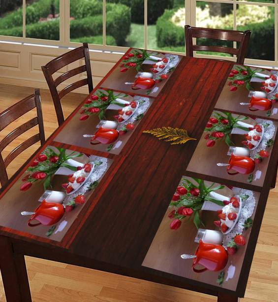 REVEXO Rectangular Pack of 6 Table Placemat