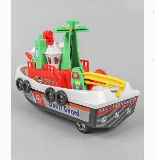 Shree Jee SHINSEI CITY HARBOUR BOAT (MULTICOLOUR) COLOUR MAY VARY PULL BACK & GO ACTION