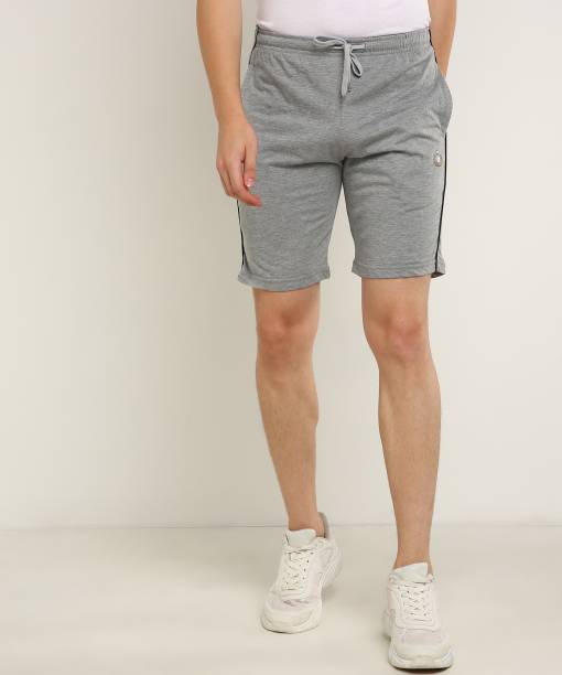 Fort Collins Solid Men Grey Basic Shorts