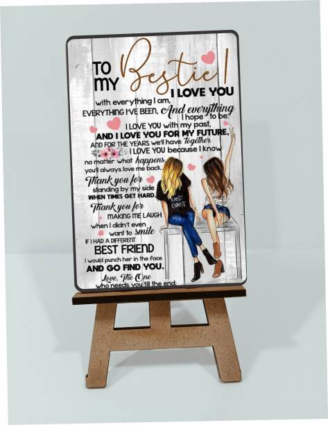 S R CREATION Wood Personalized, Customized Gift Best Friends Reel Photo Collage gift for Friends, BFF with Frame, Birthday Gift,Anniversary Gift Table
