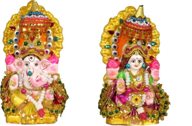 SUNINOW ganesh laxmi ji idol for diwali |Laxmi ganesh idol Decorative Showpiece  -  11 cm