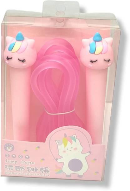 Bunic Kids Silicone Skipping/Jumping Rope With Mini Cat Handle Kids Skipping Rope