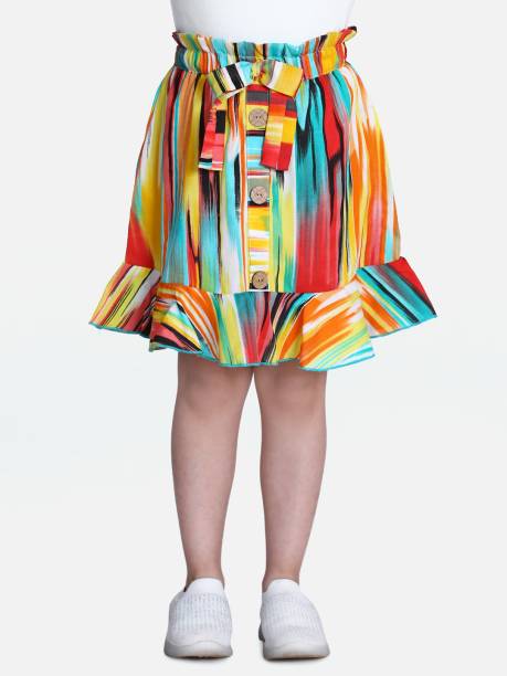 CUTIEKINS Printed Girls Regular Multicolor Skirt