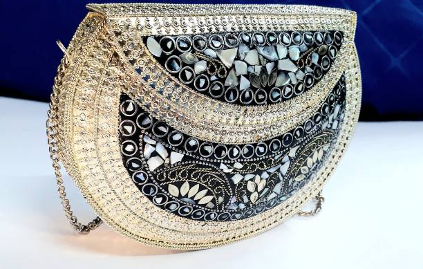 Party Silver  Clutch Price in India