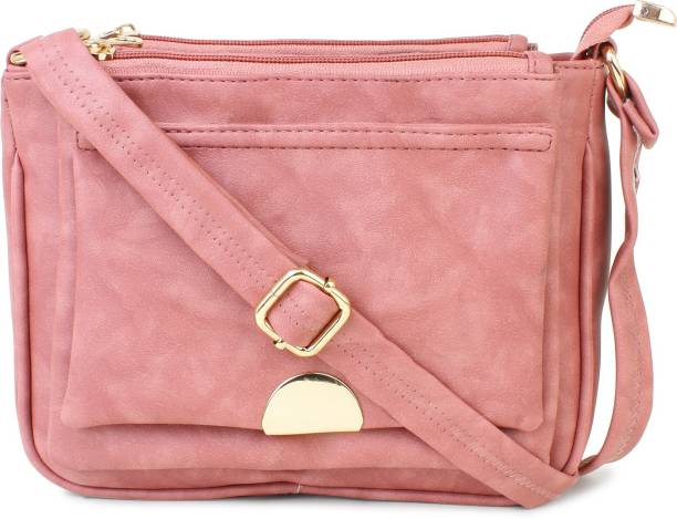 SaleBox Pink Sling Bag Multi Pocket Sling