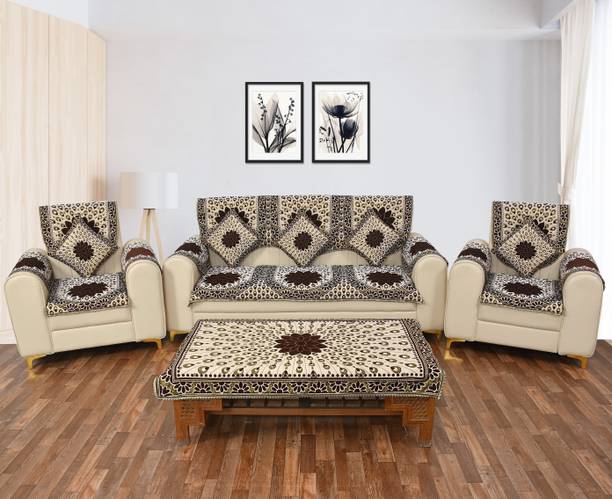 hargunz Cotton, Jacquard Floral Sofa Cover