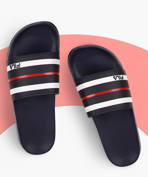 fila white flip flops