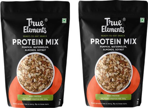 True Elements Protein Mix Roasted mix seeds, Edible seeds, High Protein, Ready to eat snack