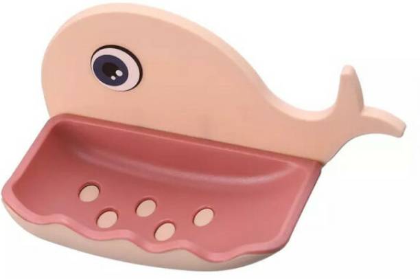 R J BROTHERS Self Draining Fish Shape, Cute shape Wall Mounted soap holder (2 pic)