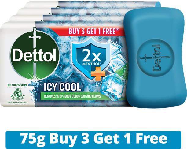 Dettol Intense Cool Bathing Soap bar with 2x Menthol