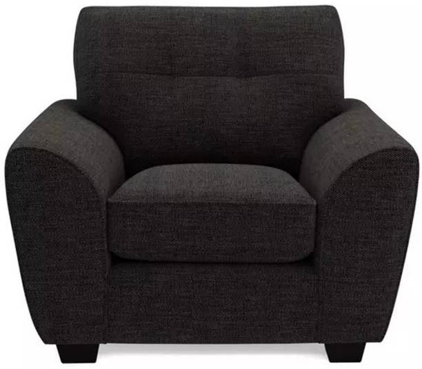 Torque Hatfield 1 Seater Fabric Sofa for Living Room (Black) Fabric 1 Seater  Sofa