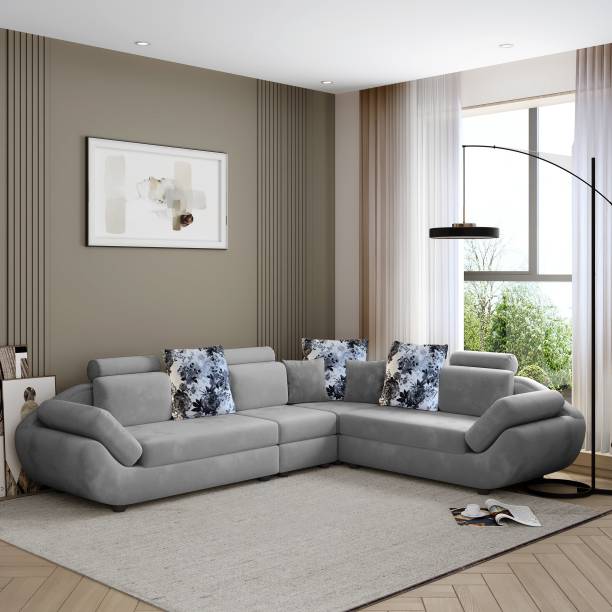 Flipkart Perfect Homes Alora Fabric 6 Seater  Sofa