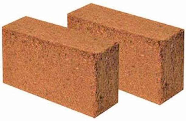 master green Coco Peat Block (Set Of 2 650G Blocks)-Expands To 16 Liters Of Coco Peat Powder Manure