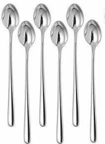Samay Long Handle Spoon 6 Pics Stainless Steel Ice Tea Spoon Set