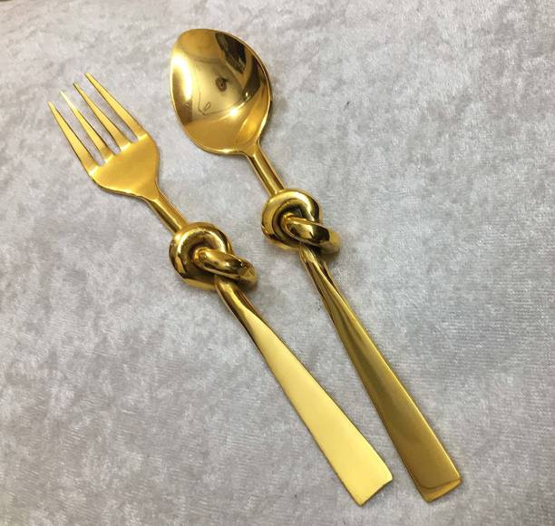 Maverics Brass Table Spoon Set Stainless Steel Table Spoon Set