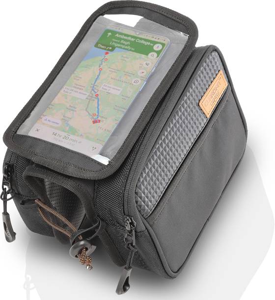 guardiangears Bicycle Cycling Front Frame Pannier Saddle Bag with Mobile Pouch